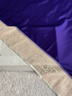 Purple & Cream Mashru Kataan Silk Saree with Rich Woven Border and Zari Pallu | MKS700