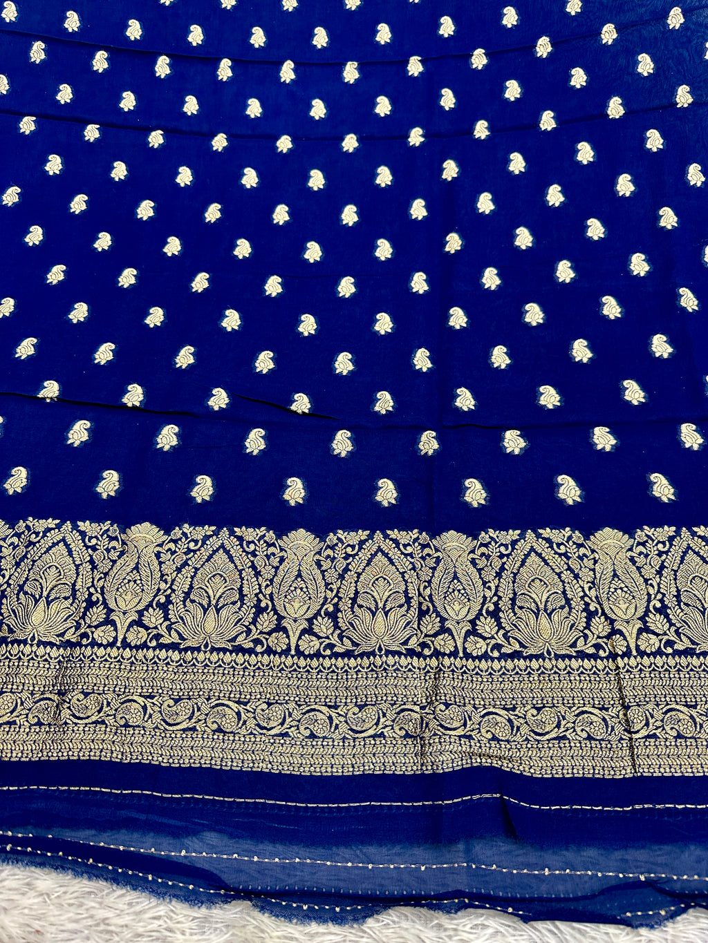 Banarasi Jacquard Zari Georgette Suit Dress – 3 Pc Set MSS23