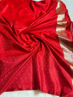 Red Color MASHRU BUTA SAREE MKS086