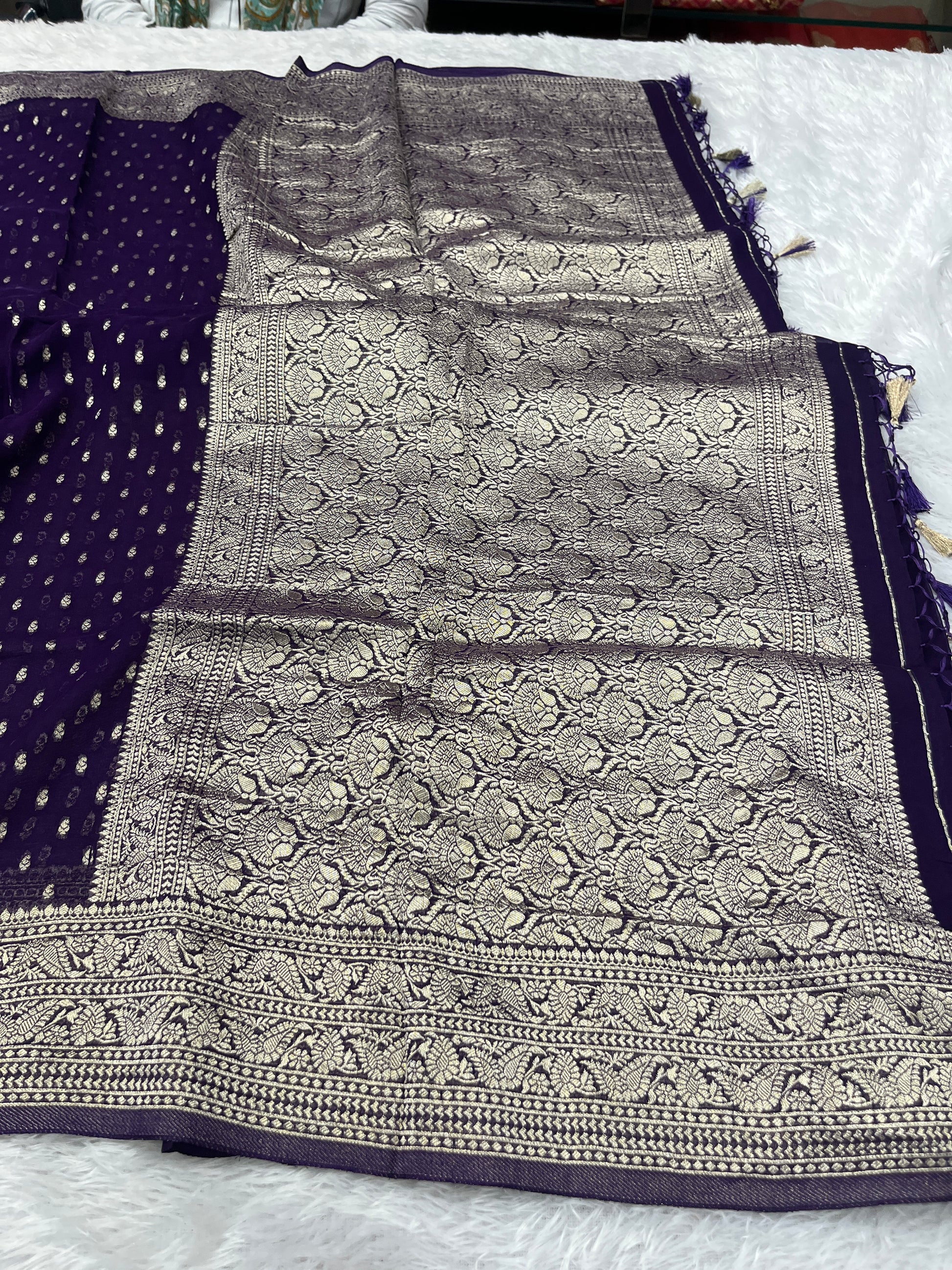 Banarsi Pure Natural Georgette Traditional chunni Design VSG03