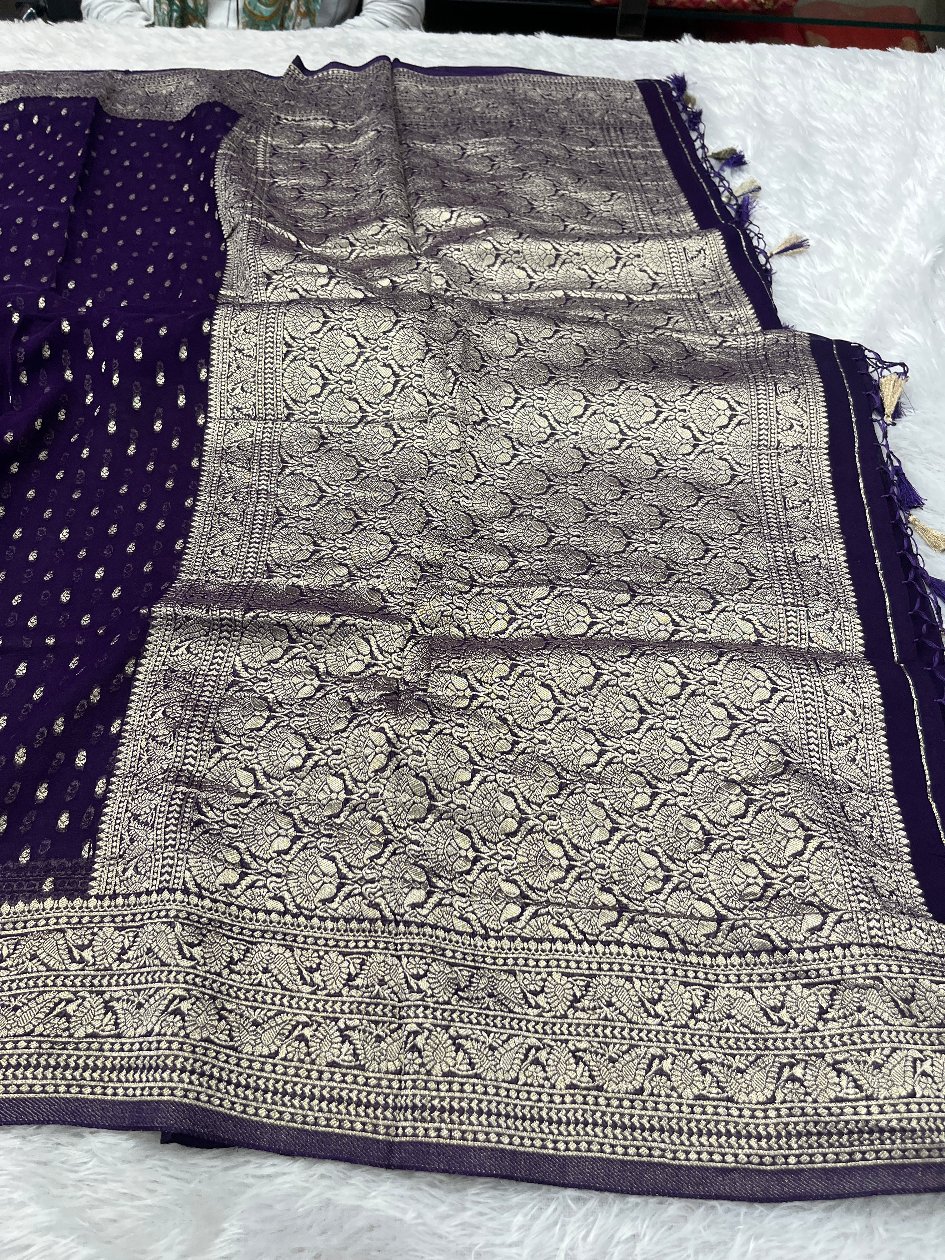 Banarsi Pure Natural Georgette Traditional chunni Design VSG03