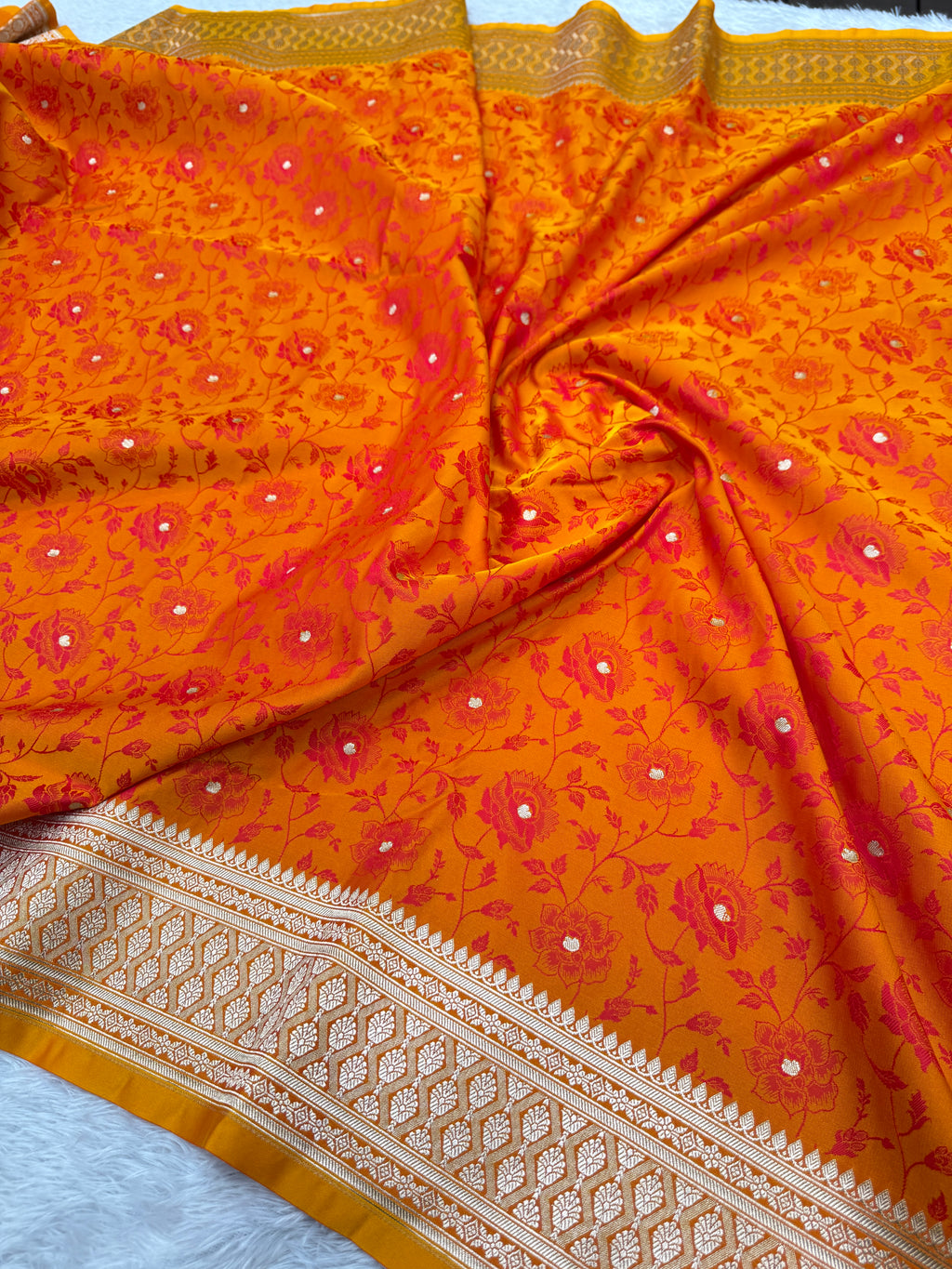 Tanchoi Meena Mashru kataan Silk Saree MKS02
