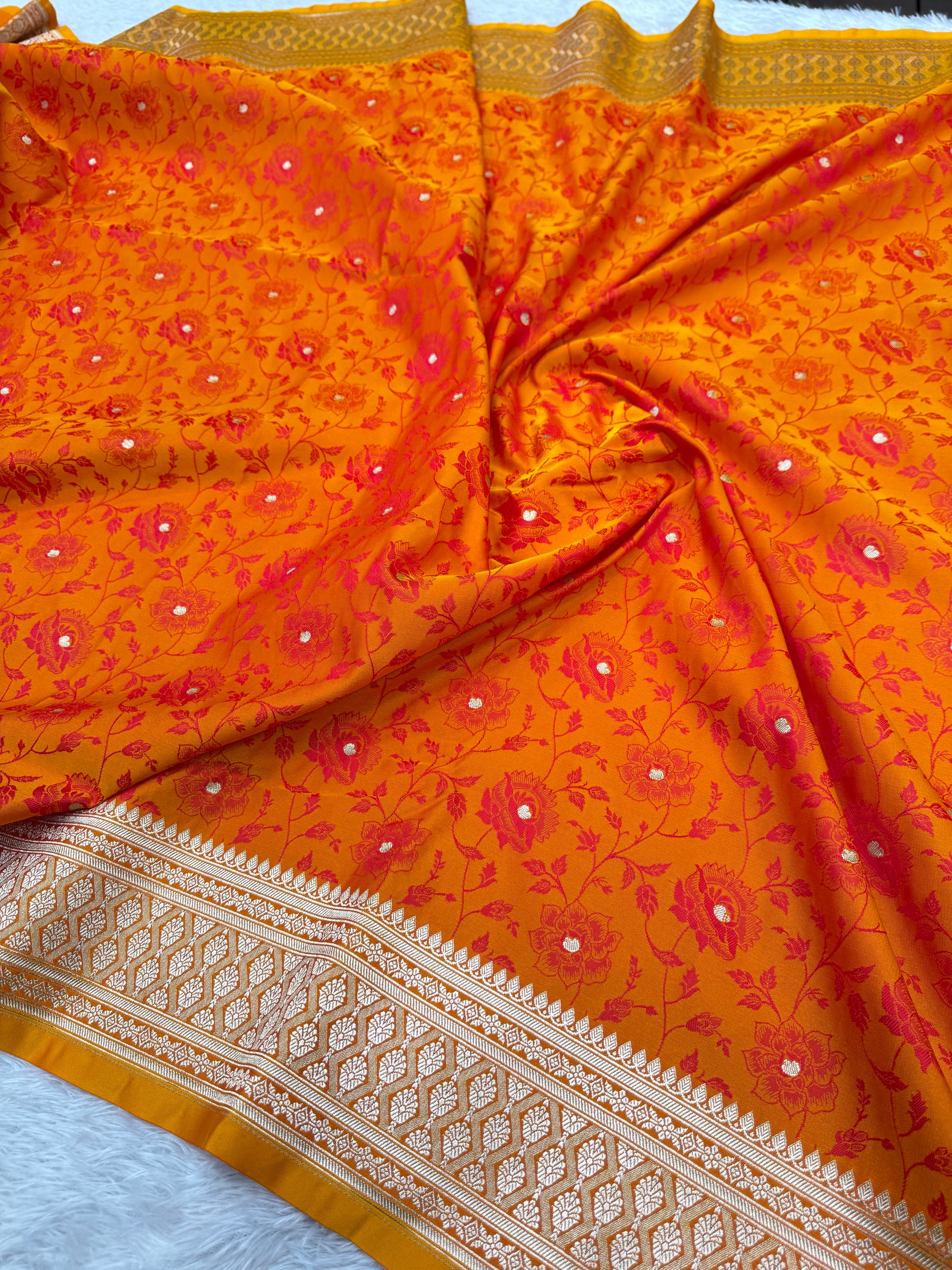 Tanchoi Meena Mashru kataan Silk Saree MKS02