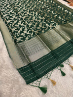 ✨ Banarasi Jacquard HO Silk 3-Piece Unstitched Dress Material MSS13