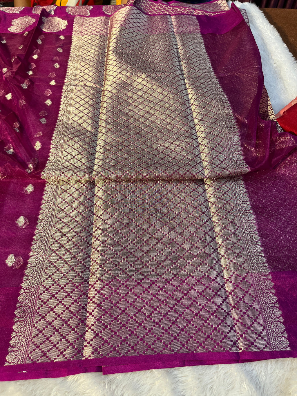 Kora Organza Raw Mango Saree KR11
