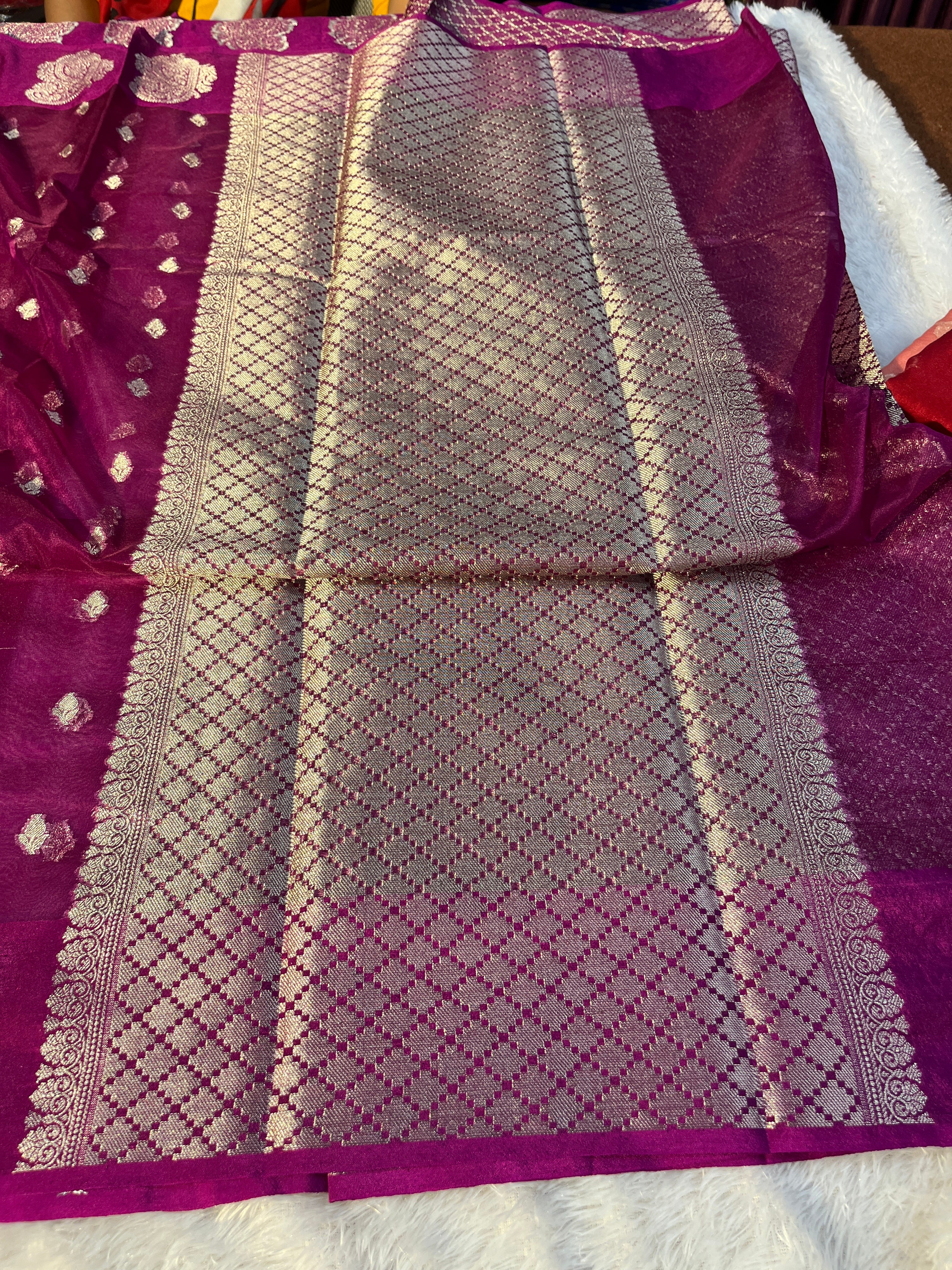 Kora Organza Raw Mango Saree KR11