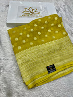 Banarsi Pure Natural Georgette Little flower Buti  Design VSG07