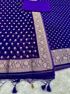 Banarasi Jacquard Zari Georgette Suit Dress – 3 Pc Set MSS25