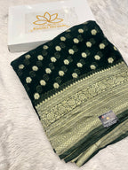 Banarsi Pure Natural Georgette Little flower Buti  Design VSG07