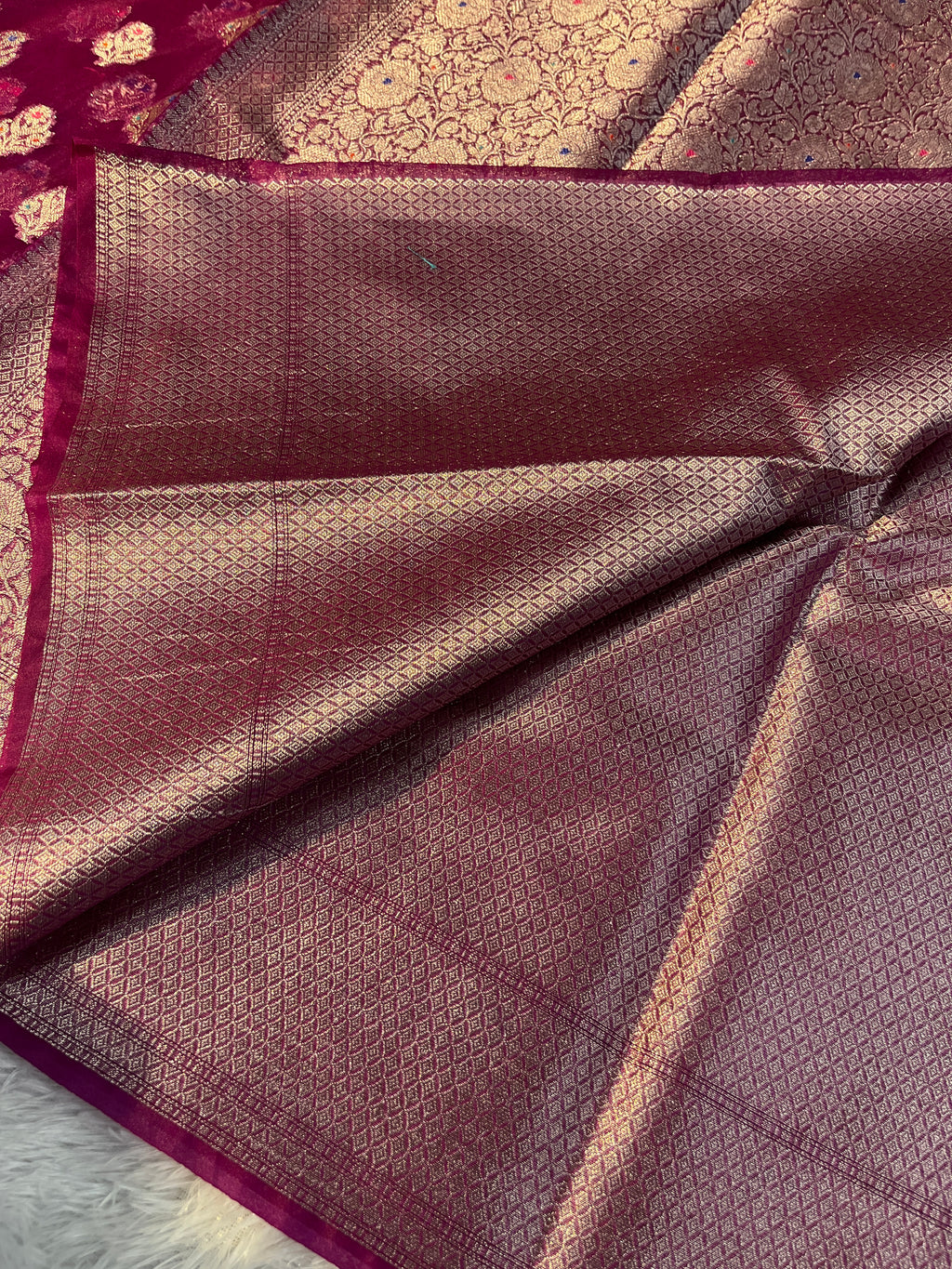 Kora Organza Raw Mango Saree KR12