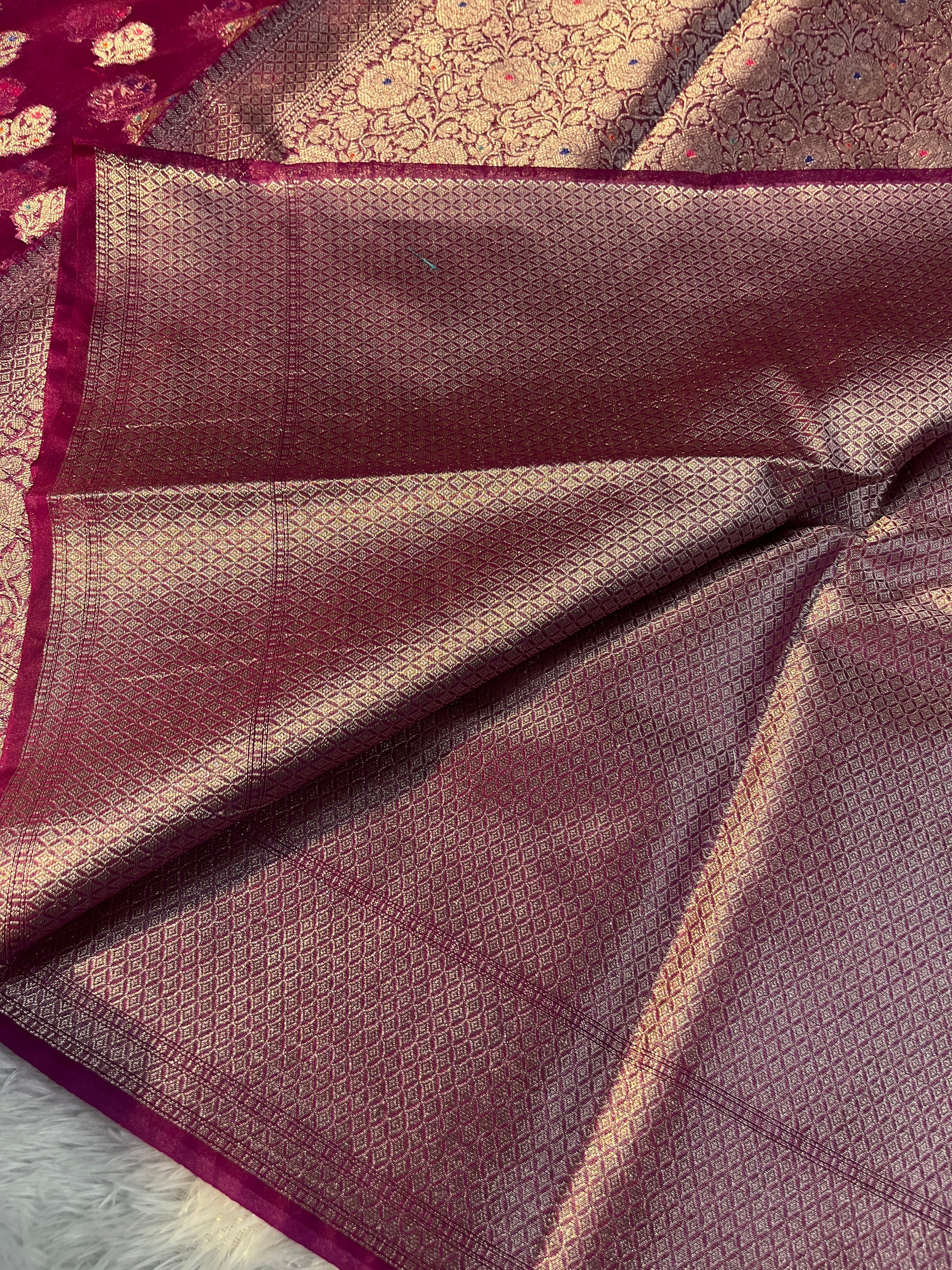 Kora Organza Raw Mango Saree KR12