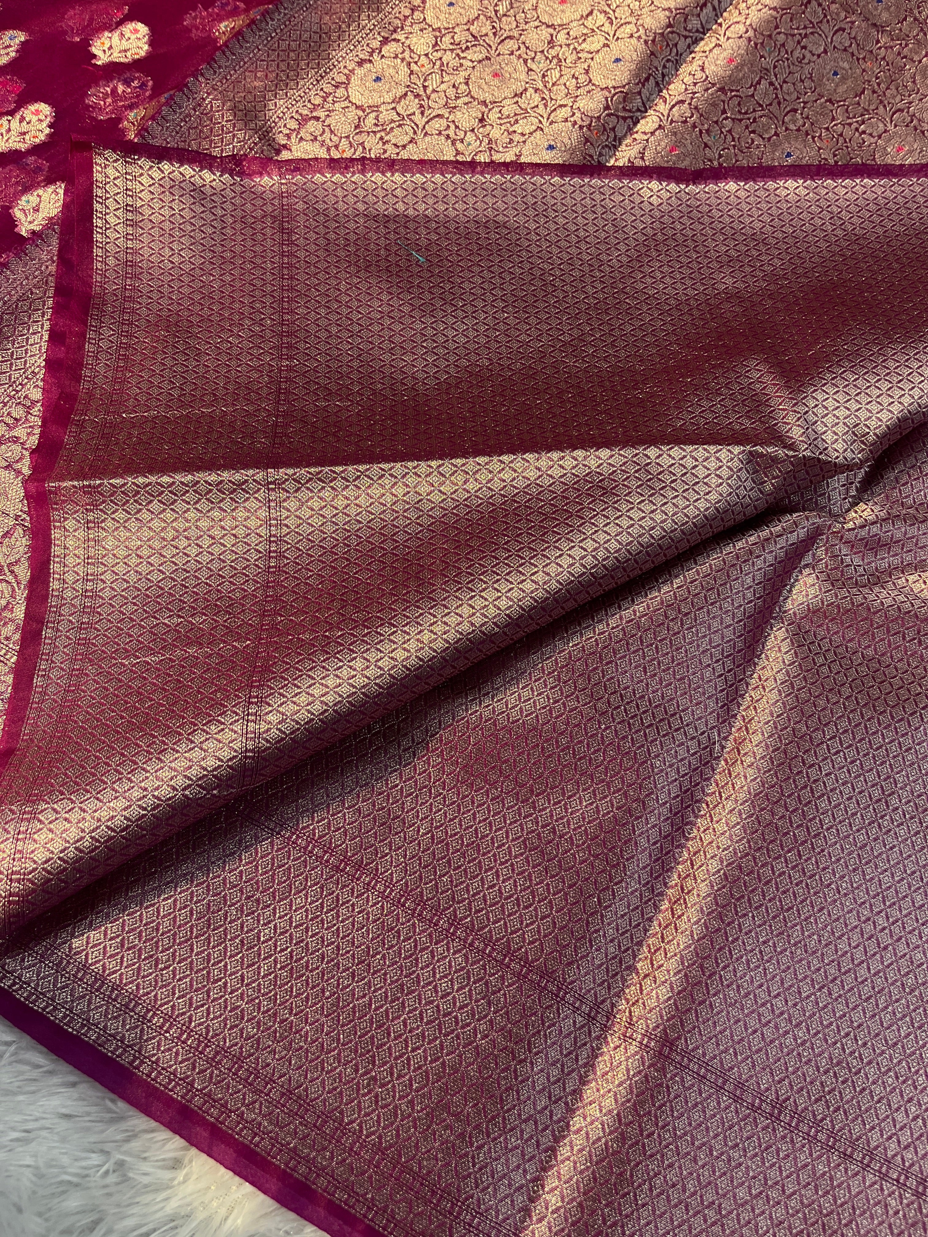 Kora Organza Raw Mango Saree KR12