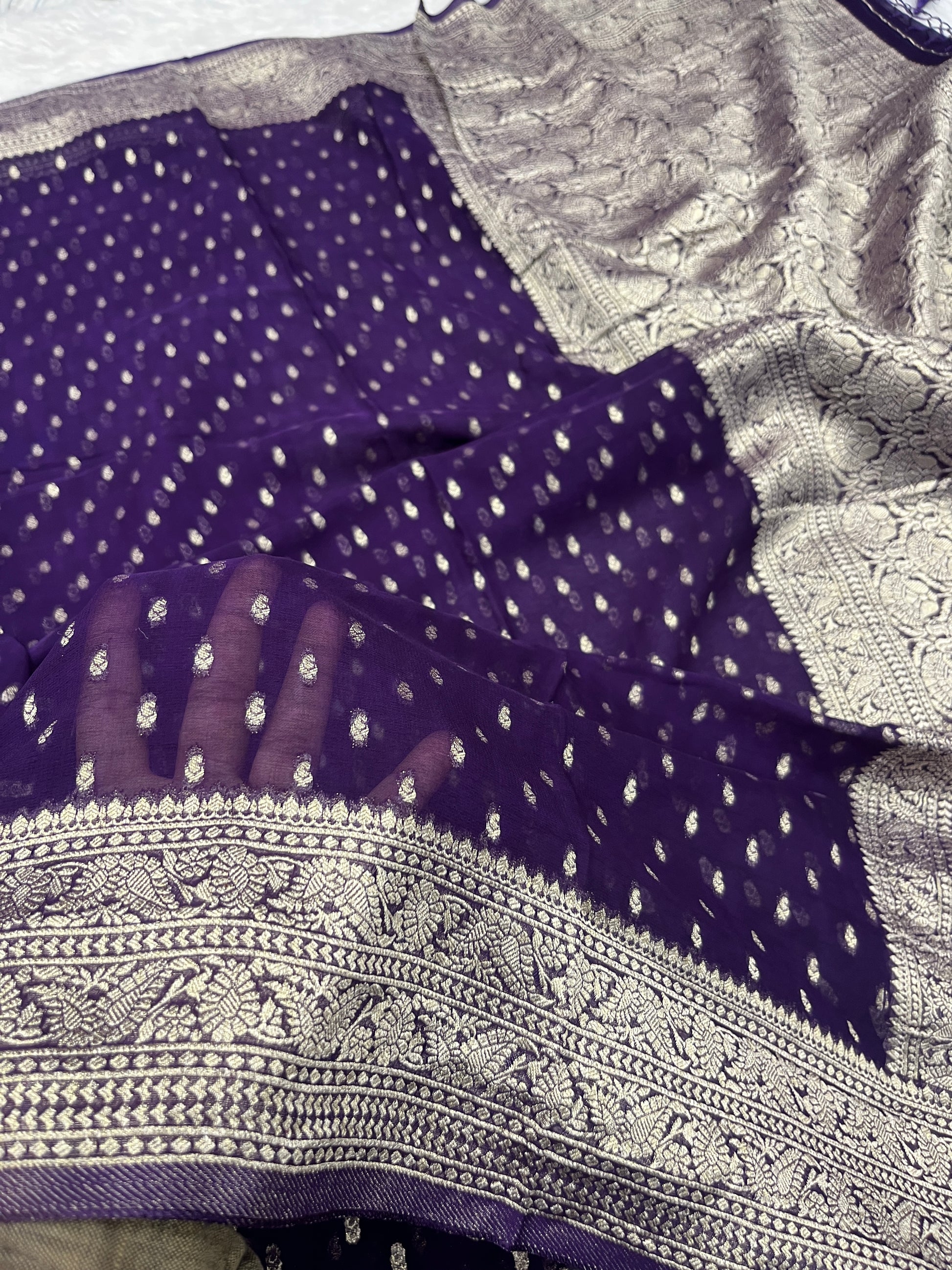 Banarsi Pure Natural Georgette Traditional chunni Design VSG03