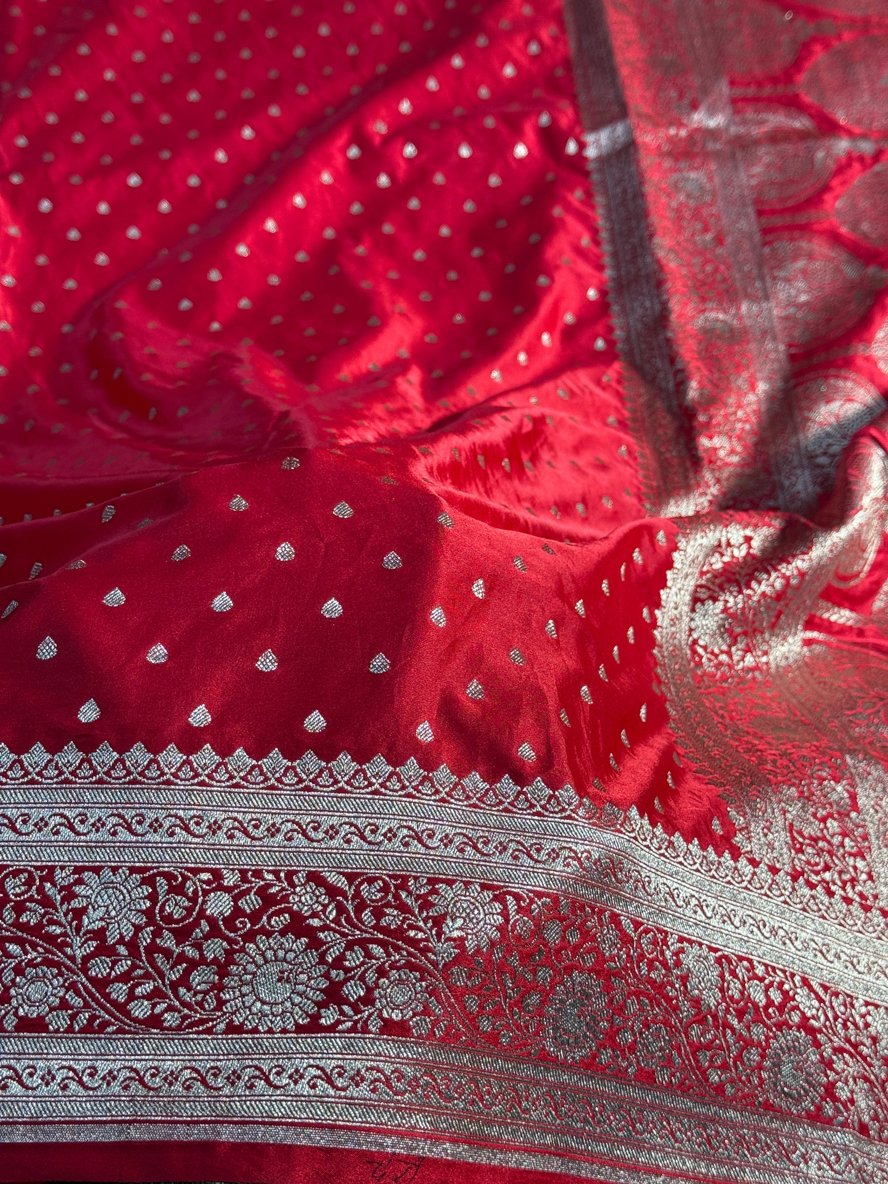 Mashru Kataan Saree with Buti Design Ms15