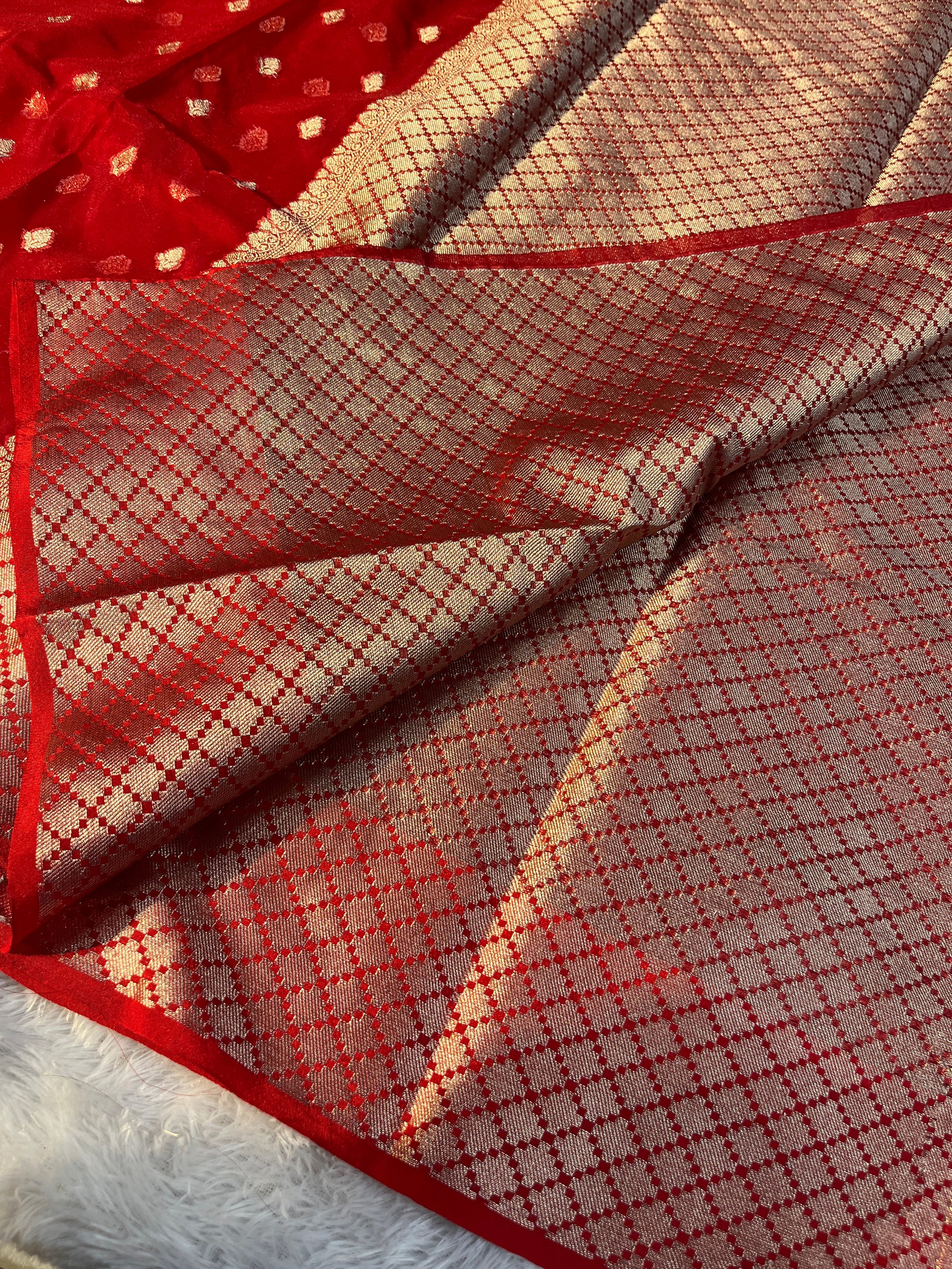 Kora Organza Raw Mango Saree KR11