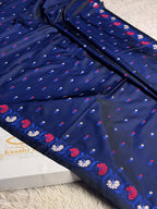 ✨ Royal Blue Mashru Silk Saree with Meena Woven Design MKS315