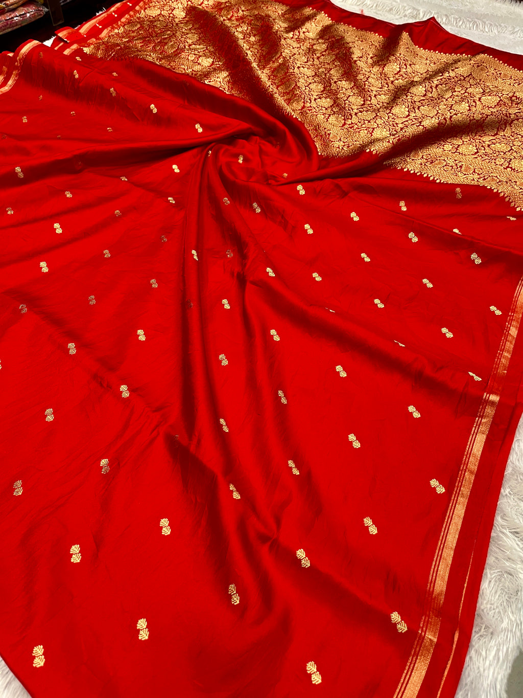 Fancy Tussar Silk Woven Buti Design Saree TS051