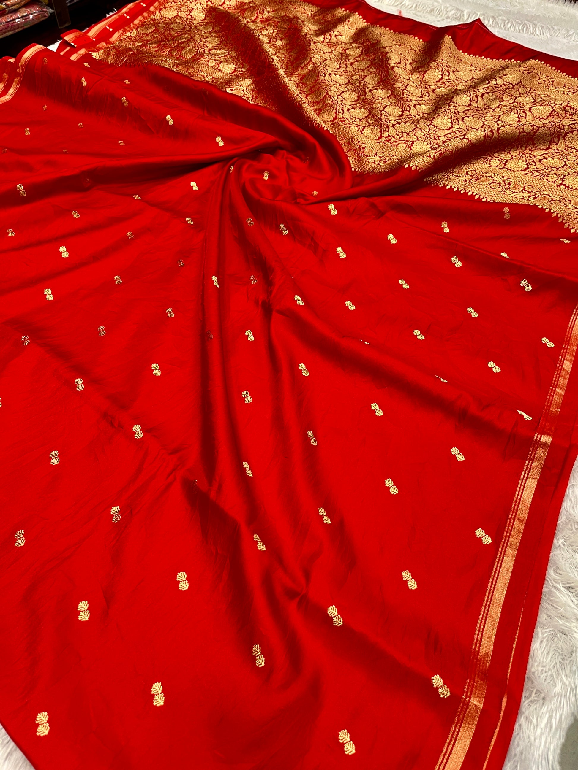 Fancy Tussar Silk Woven Buti Design Saree TS051