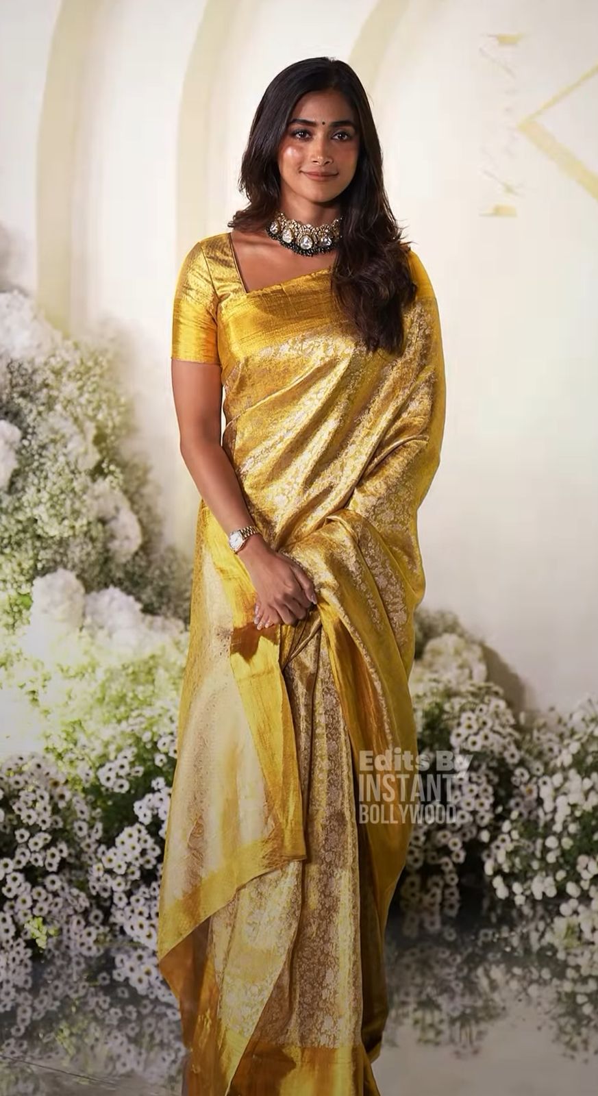 Pooja Hegde Inspired tissue Silk Saree Ts113