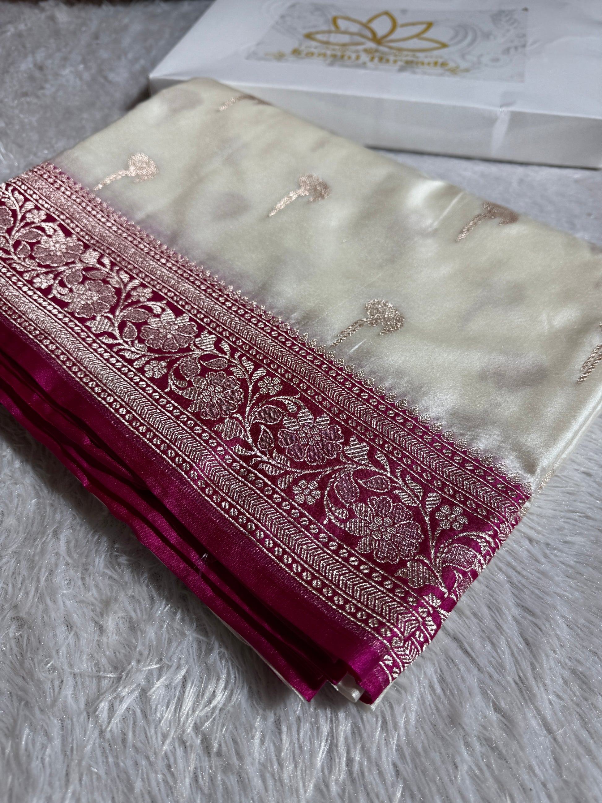 Mashru Kataan Silk Fancy Buta Design in Contrast Color MSK04