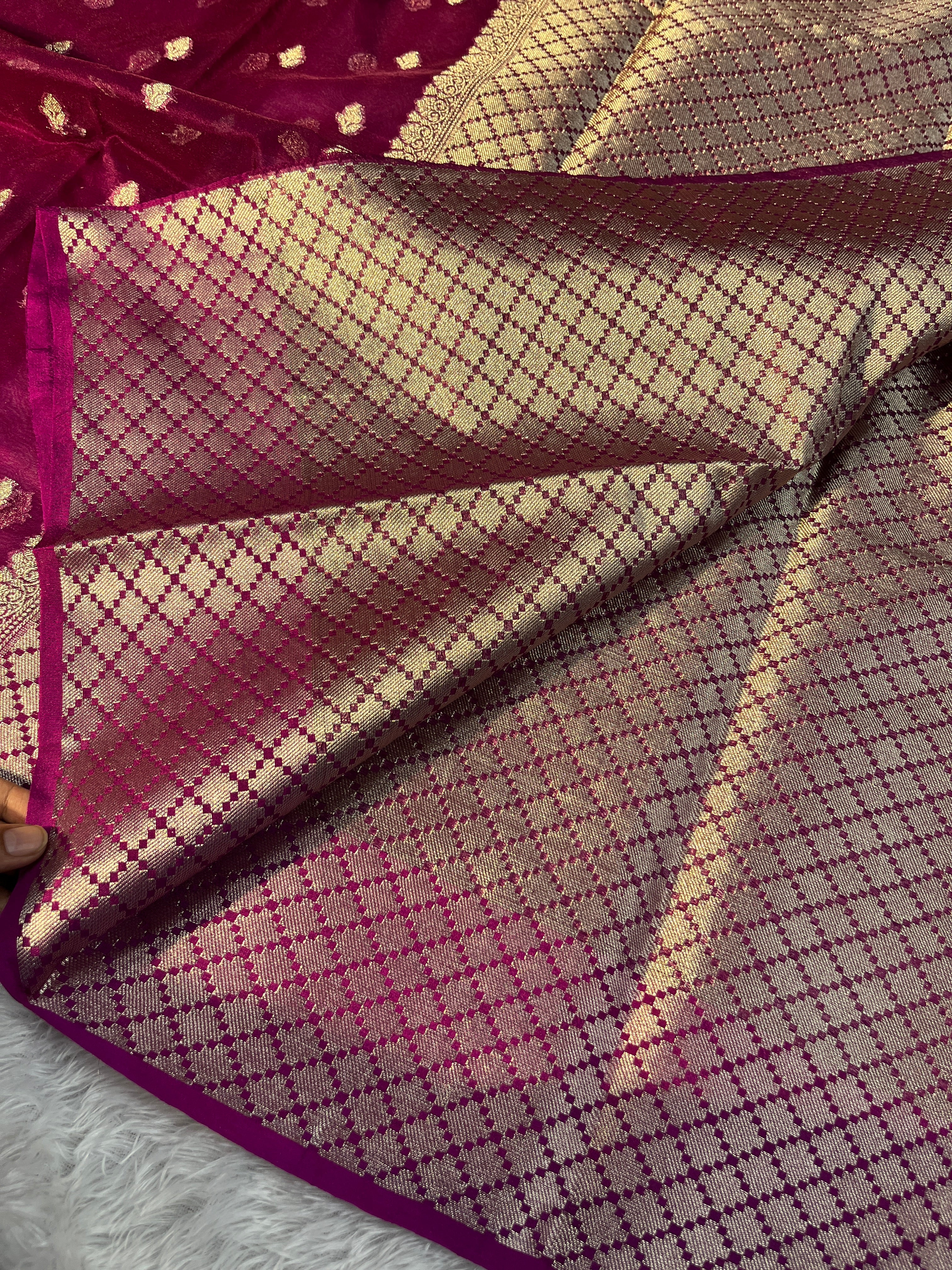 Kora Organza Raw Mango Saree KR11