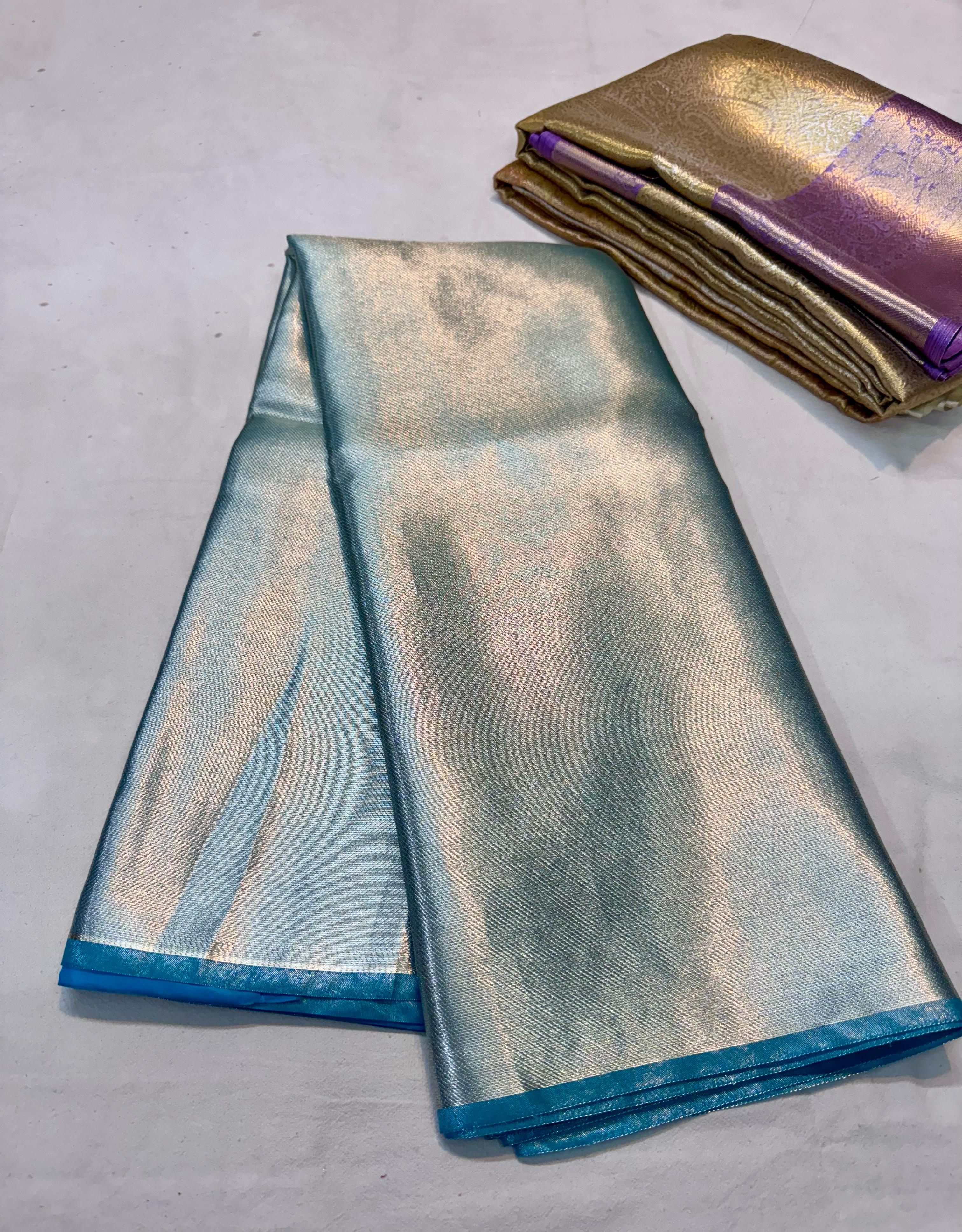 Contrast Kanchi Tissue Silk Saree TS124