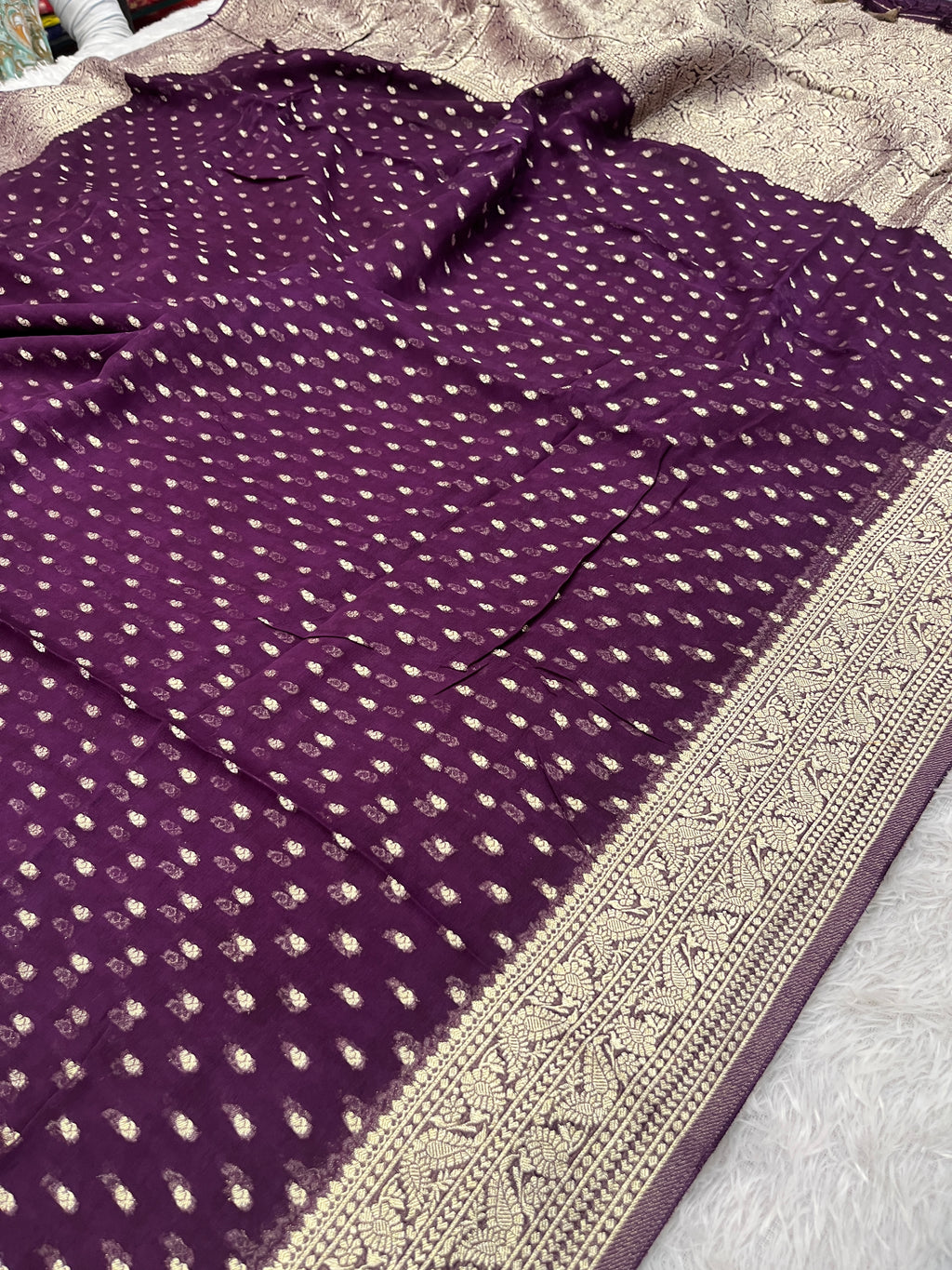 Banarsi Pure Natural Georgette Traditional chunni Design VSG03