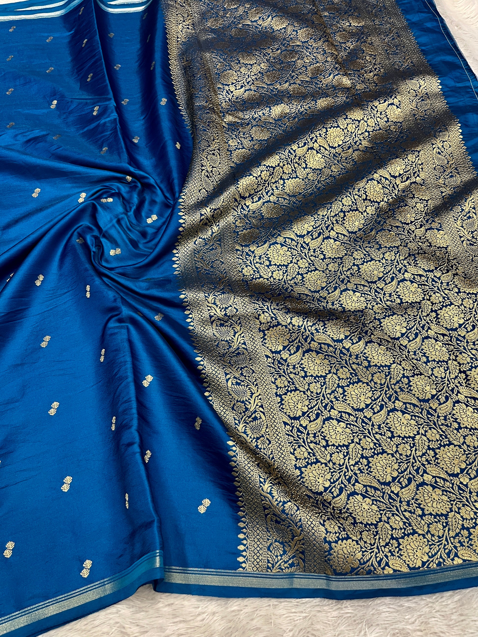 Fancy Tussar Silk Woven Buti Design Saree TS051