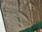 Green  Banarasi Dupion Silk Saree with Embossed Antique Zari Weaving & Rich Antique Zari Pallu | STF110