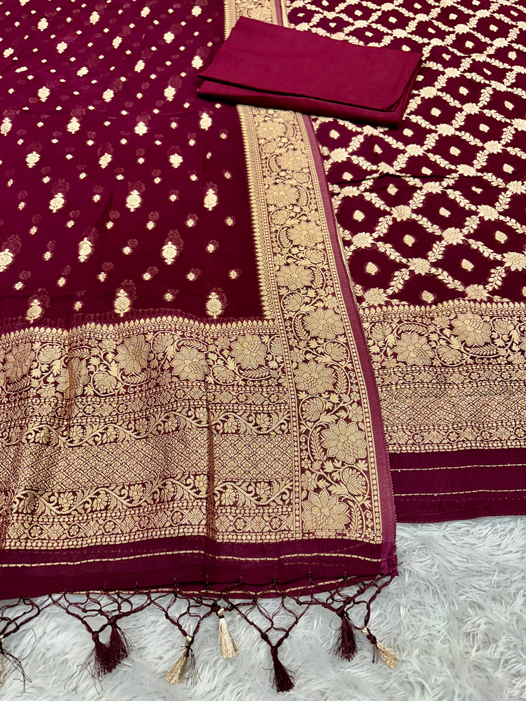 ✨ Banarasi Viscose Georgette Suit Set ✨VSS12