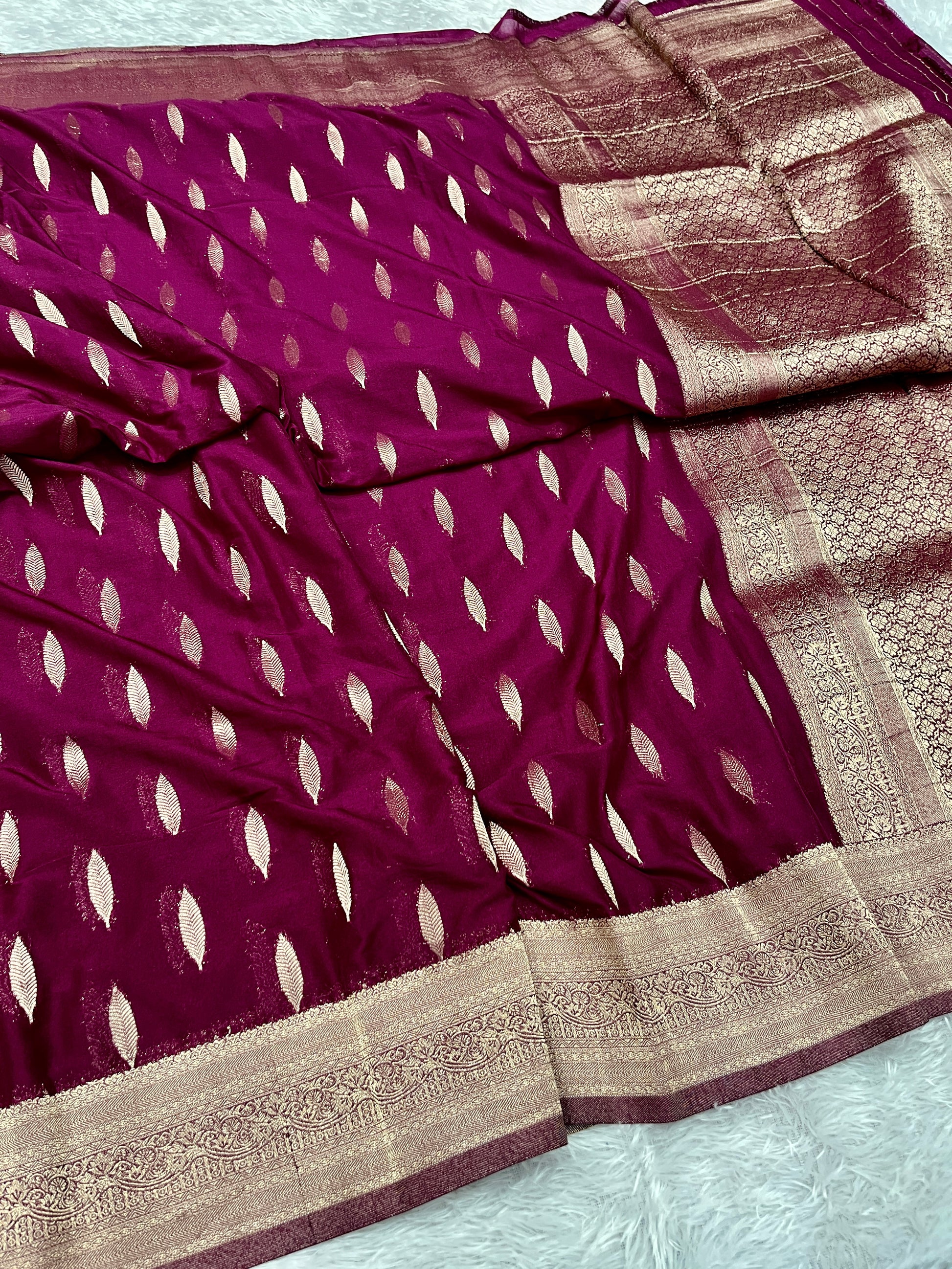 Chinon Silk Andakar Wine Color Saree CN02