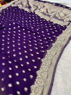 Banarsi Pure Natural Georgette Traditional Buta Design VSG04