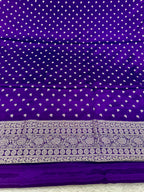 ✨ Banarasi Jacquard Gap Buti HO Silk 3-Piece Unstitched Dress Material MSS17