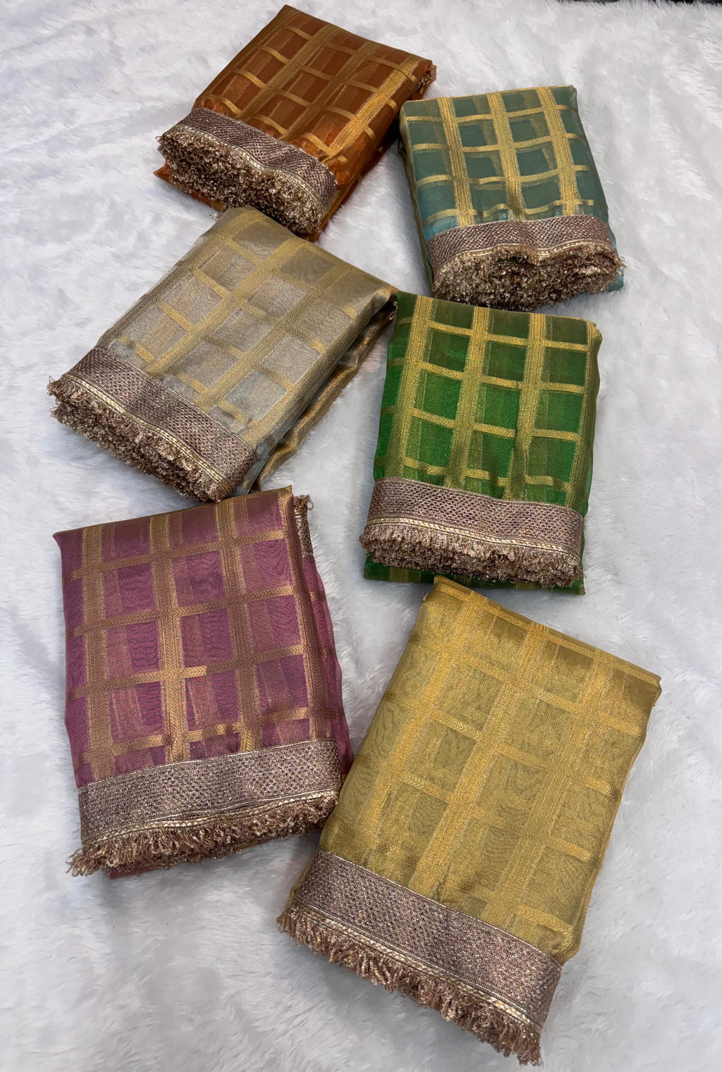 Maharani Tissue silk banarsi Patch Work Saree TSN01