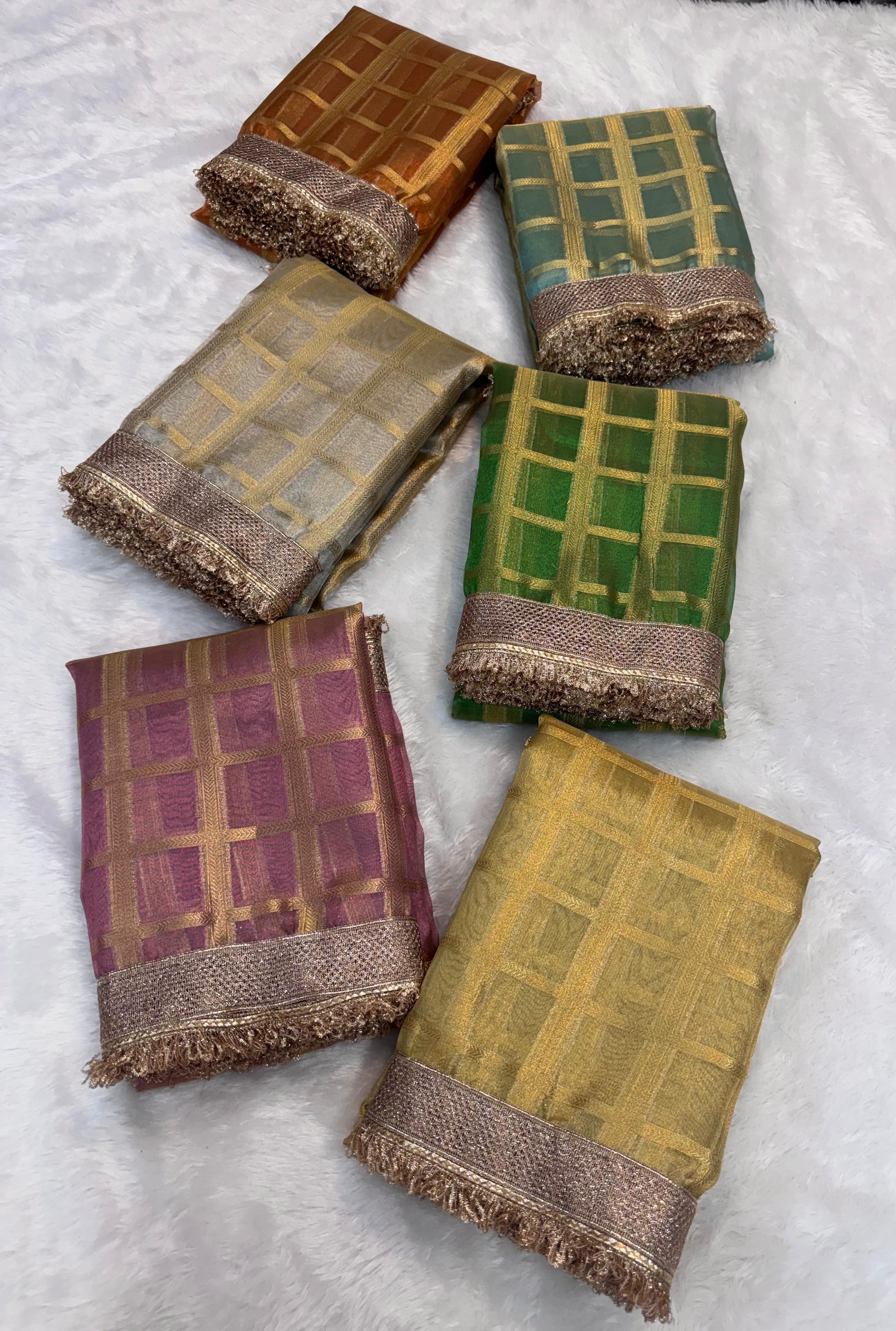 Maharani Tissue silk banarsi Patch Work Saree TSN01