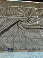STF47 – Regal Pitch Dupion Saree with Silver-Black Antique Zari Weaving