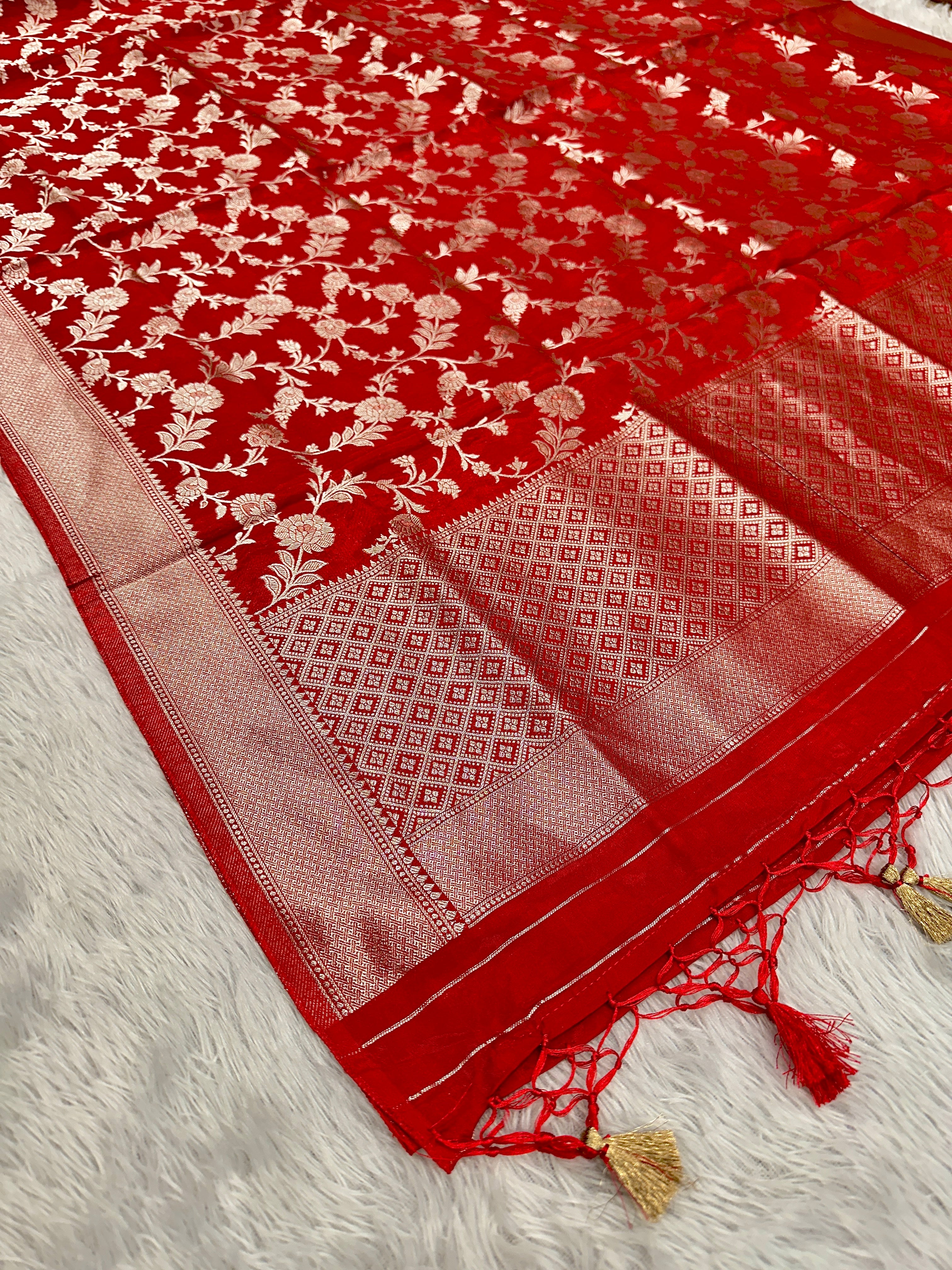 ✨ Banarasi Jacquard HO Silk 3-Piece Unstitched Dress Material MSS13