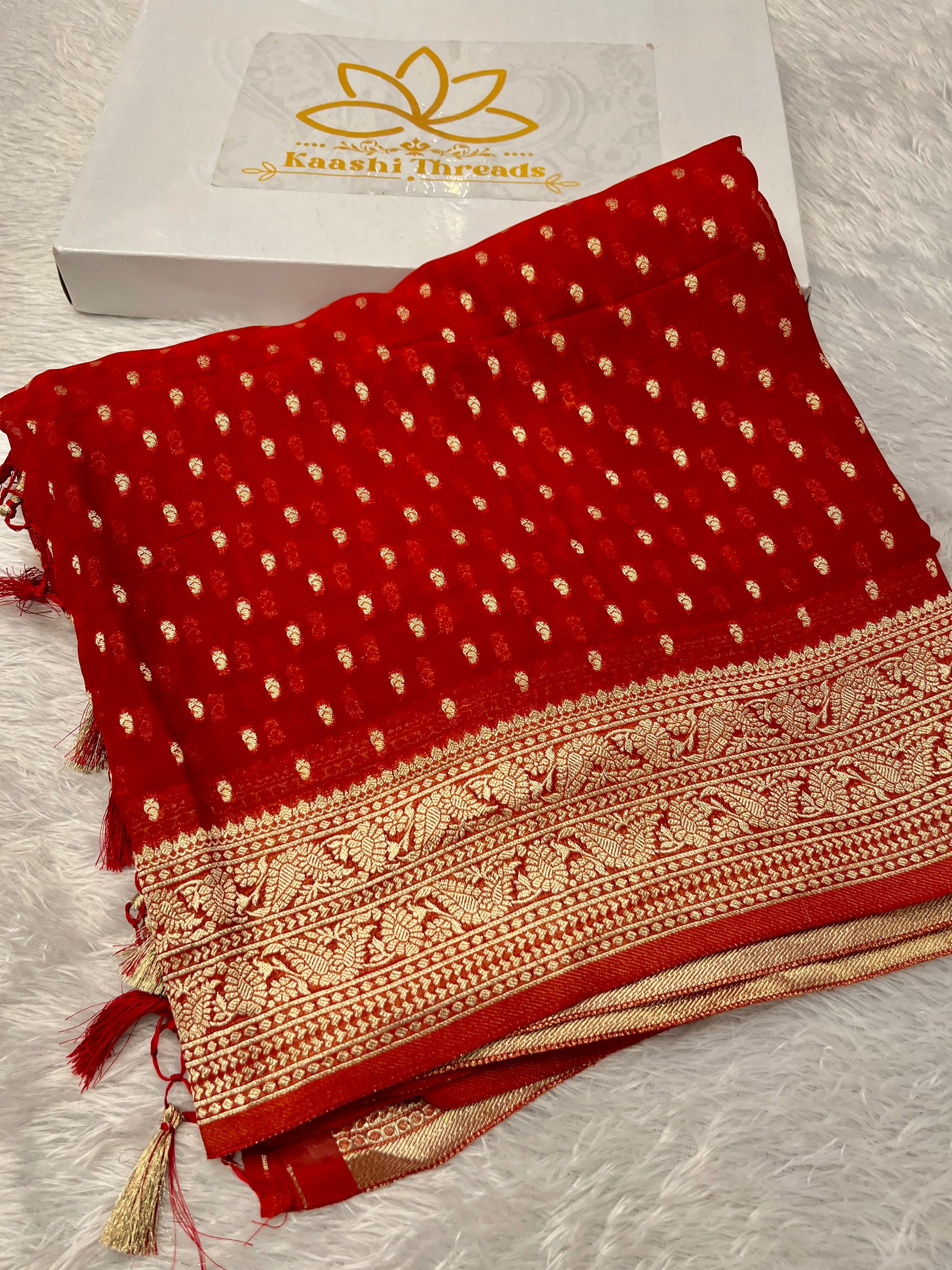 Banarsi Pure Natural Georgette Traditional chunni Design VSG03