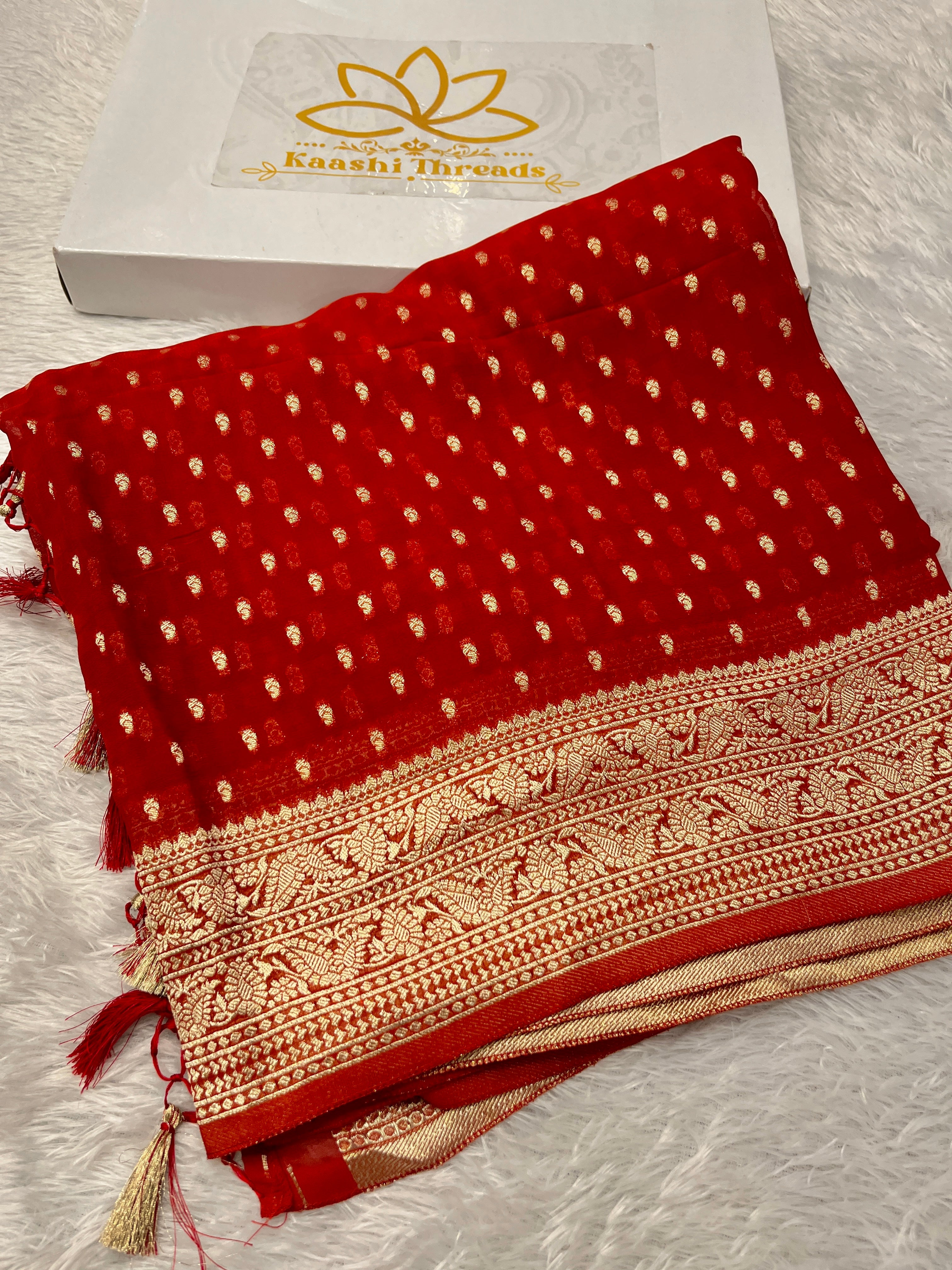 Banarsi Pure Natural Georgette Traditional chunni Design VSG03
