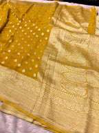 Banarsi Pure Natural Georgette Little flower Buti  Design VSG07