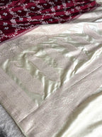 MKS794 | Elegant Mashru Kataan Silk Jaal Woven Banarasi Saree