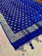 ✨ Banarasi Jacquard Gap Buti HO Silk 3-Piece Unstitched Dress Material MSS21