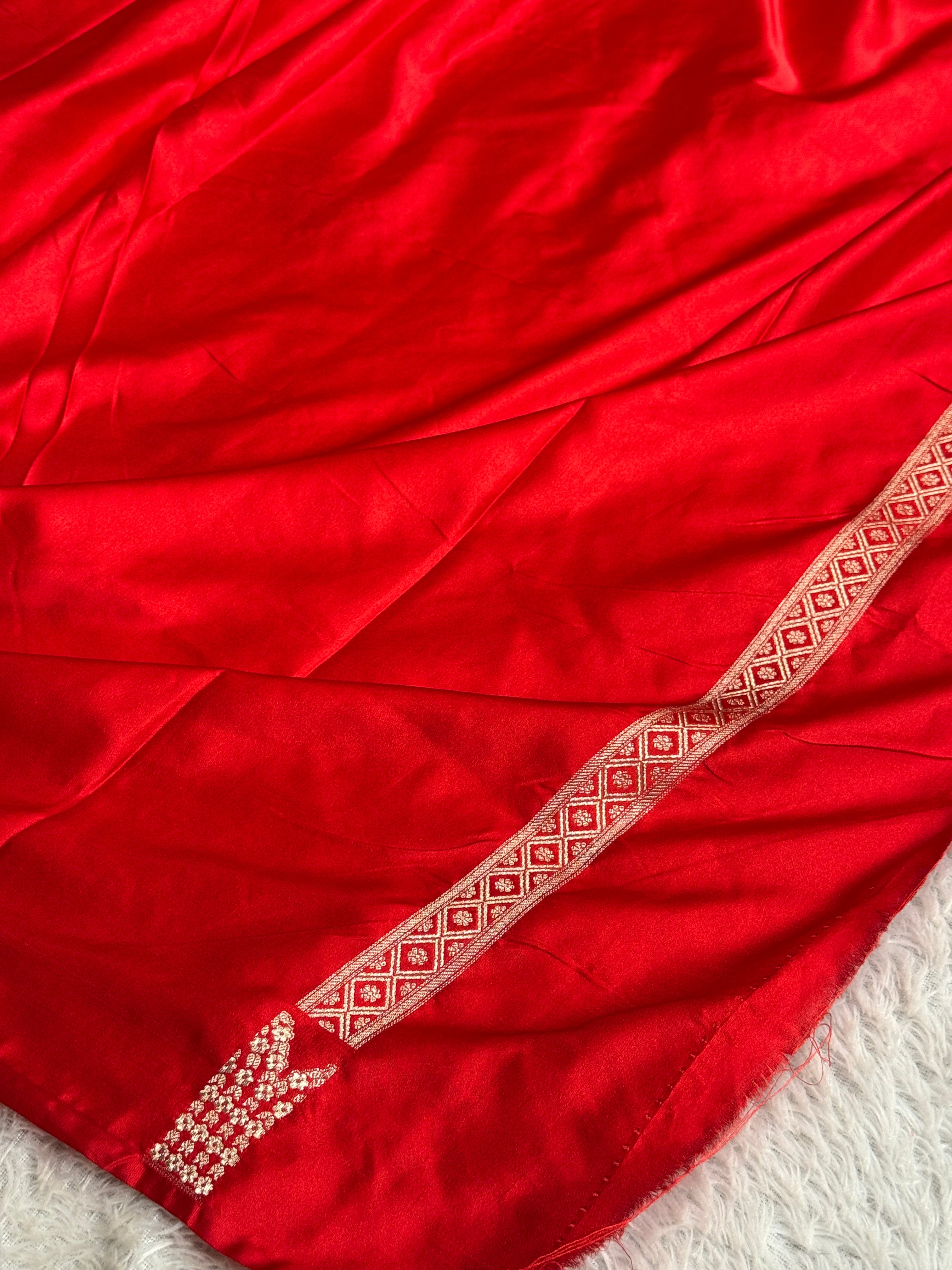 Elegant Pista Green Mashru Kataan Silk Saree with Silver Zari Meenakari Jaal Weaving MKS683