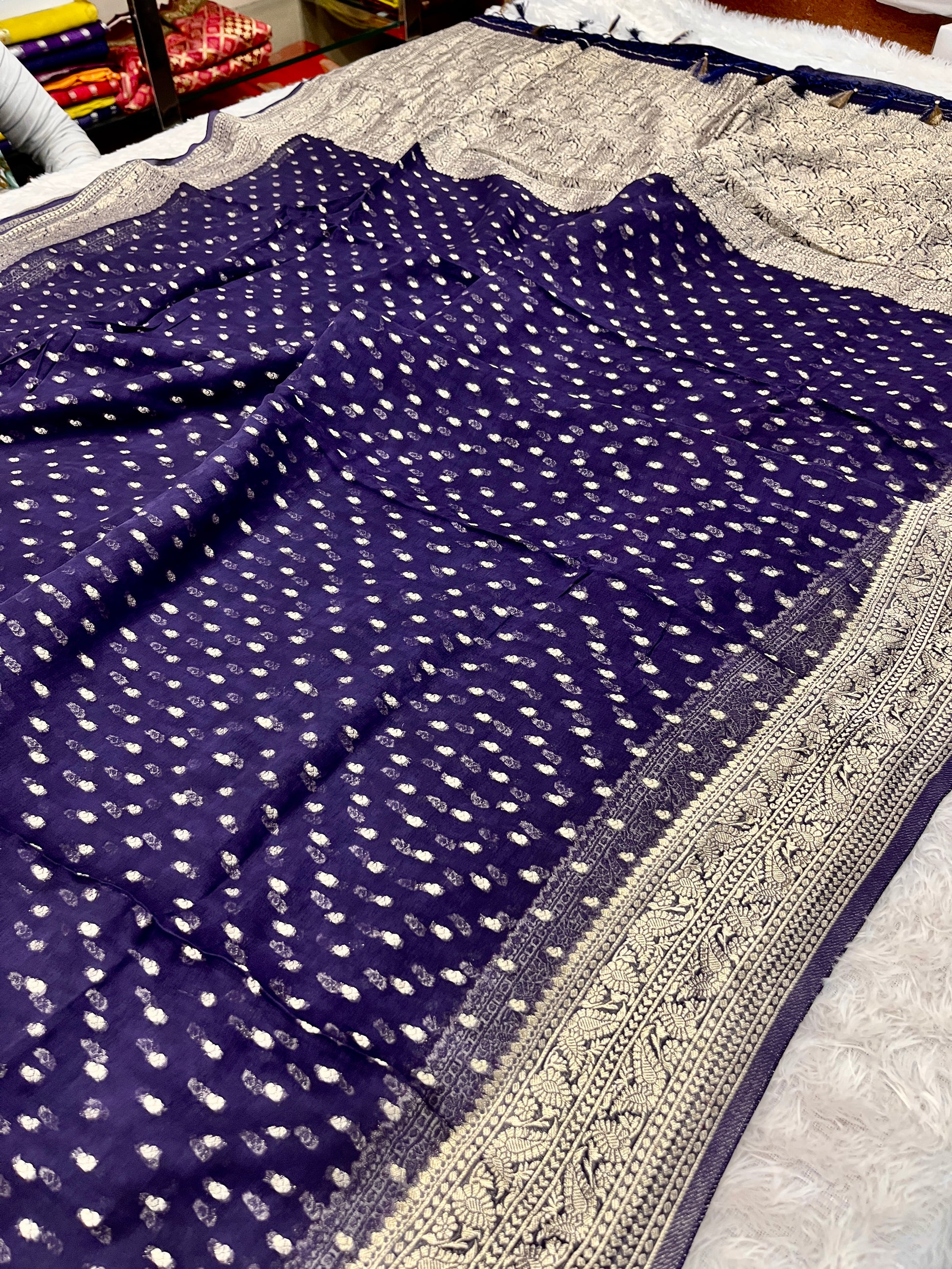 Banarsi Pure Natural Georgette Traditional chunni Design VSG03