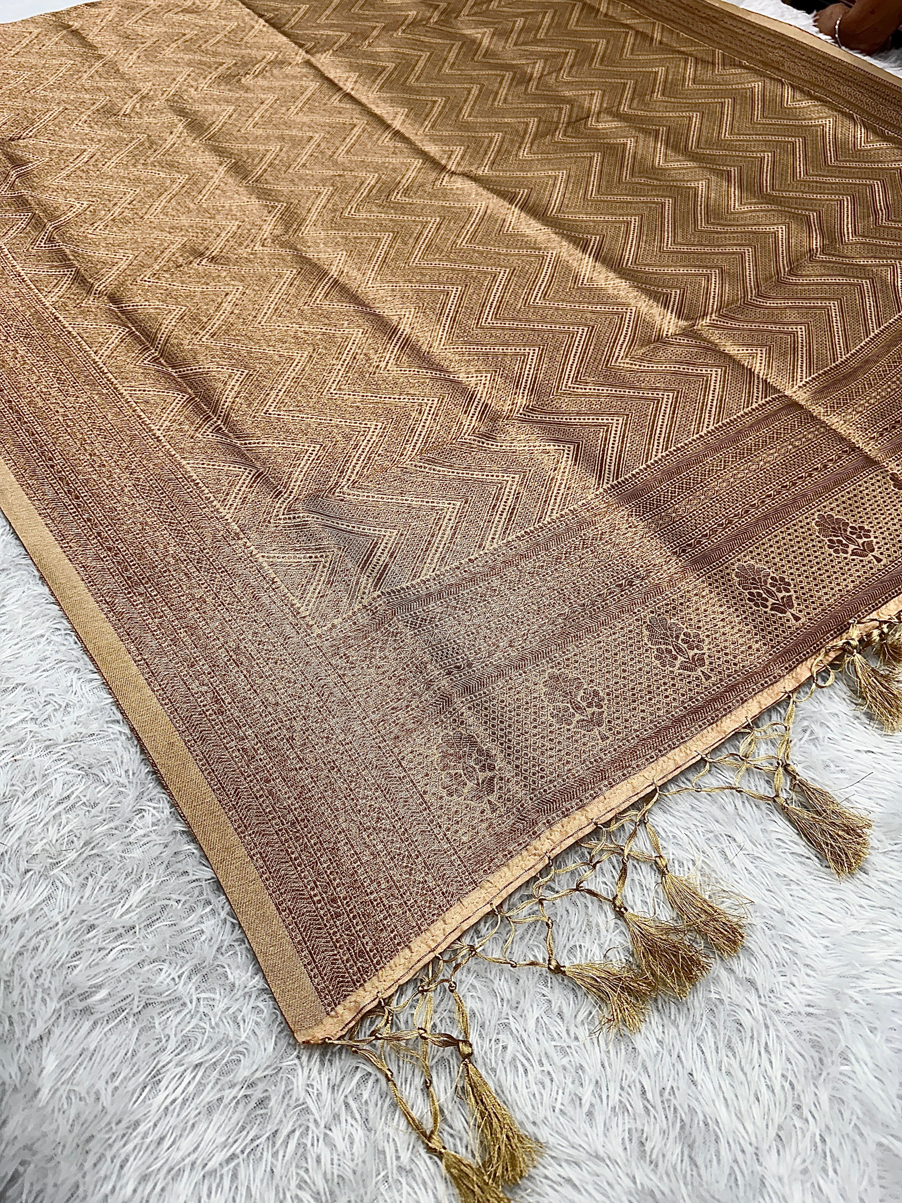 Banarasi Soft Silk 3 Piece Ladies Suit with Antique Zari Woven Work – MSS27