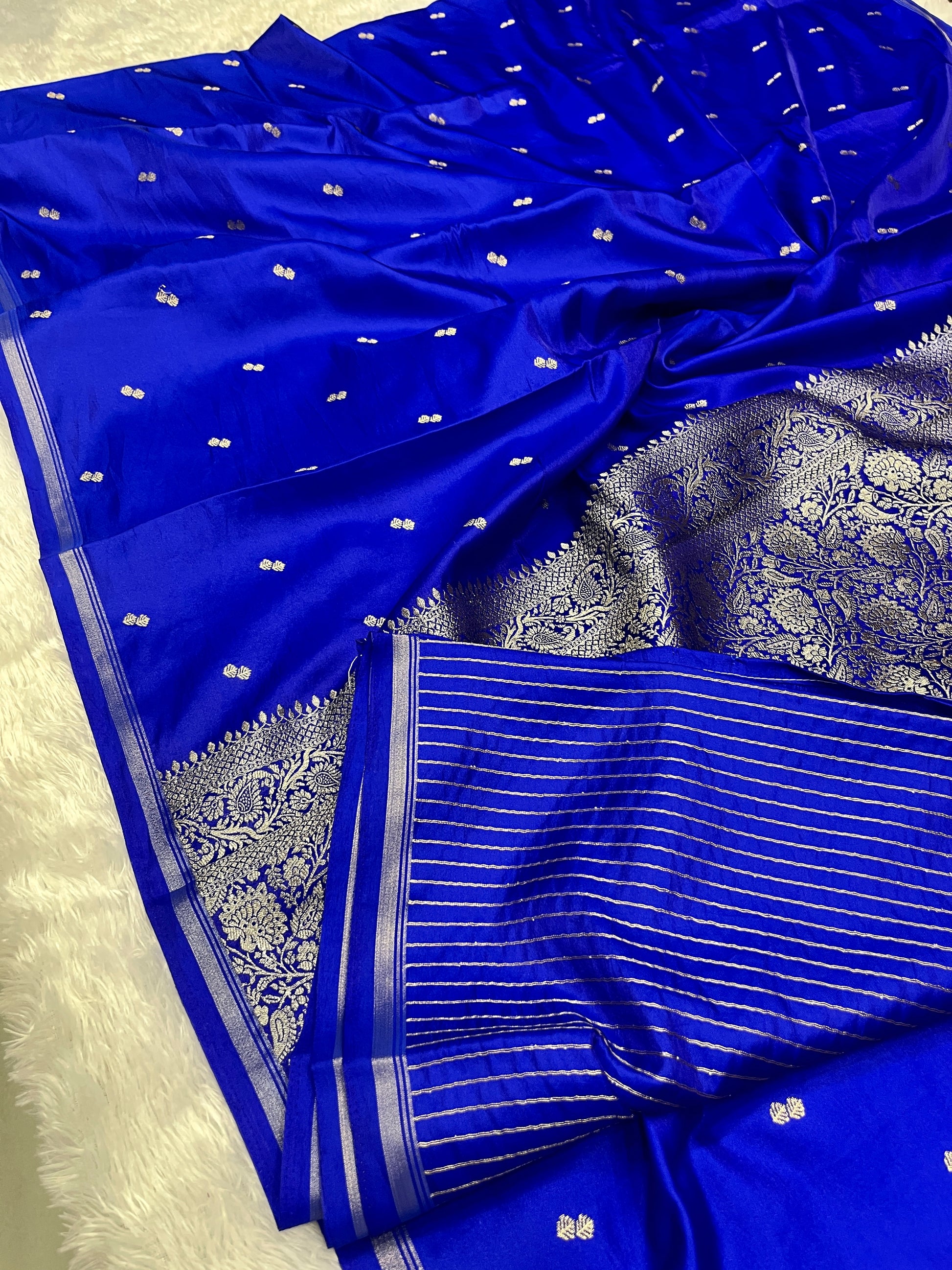 Fancy Tussar Silk Woven Buti Design Saree TS051