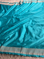 Sea Green Mashru Kataan Silk Banarasi Saree with Paithani Zari Pallu | MKS754