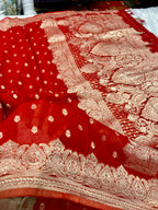 Banarsi Pure Natural Georgette Traditional Buta Design VSG04