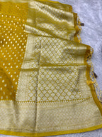 Banarsi Pure Natural Georgette Almond Buti  Design VSG06