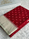 Maroon & Beige Tanchoi Zari Meena Banarasi Mashru Silk Saree – MKS734